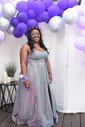 Ball Gown Square Neck Glitter Prom Dresses With Ruched