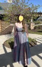Ball Gown Square Neck Glitter Prom Dresses With Ruched
