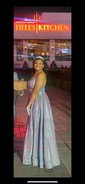 Ball Gown Square Neck Glitter Prom Dresses With Ruched