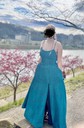 Ball Gown Square Neck Glitter Prom Dresses With Ruched