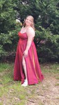 Ball Gown Square Neck Glitter Prom Dresses With Ruched