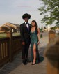 Sheath/Column V-neck Sparkly Sequin Prom Dresses