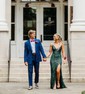 Sheath/Column V-neck Sparkly Sequin Prom Dresses