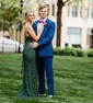 Sheath/Column V-neck Sparkly Sequin Prom Dresses