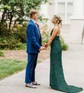 Sheath/Column V-neck Sparkly Sequin Prom Dresses