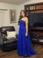Ball Gown Sweetheart Tulle Corset Prom Dresses With Appliques