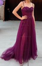 Ball Gown Sweetheart Glitter Sweep Train Appliques Lace Prom Dresses