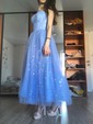 A-line Sweetheart Tulle Prom Dresses With Ruched