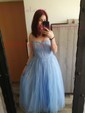 A-line Sweetheart Tulle Prom Dresses With Ruched