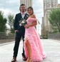Ball Gown Off-the-shoulder Tulle Tiered Prom Dresses With Feather