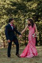 Trumpet/Mermaid V-neck Sequined Floor-length Prom Dresses