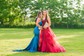 Ball Gown/Princess Floor-length V-neck Glitter Sashes / Ribbons Prom Dresses