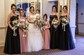 A-line Square Neckline Tulle Floor-length Bridesmaid Dresses