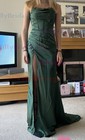 Sheath/Column Sweetheart Satin Corset Prom Dresses With Ruched
