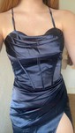 Sheath/Column Sweetheart Satin Corset Prom Dresses With Ruched