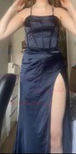 Sheath/Column Sweetheart Satin Corset Prom Dresses With Ruched