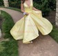 Ball Gown V-neck Satin Sweep Train Prom Dresses With Pockets