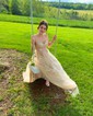 Ball Gown Off-the-shoulder Tulle Prom Dresses With Appliques