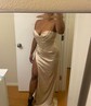 Sheath/Column Sweetheart Silk-like Satin Floor-length Ruffles Prom Dresses