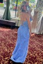 Mermaid Strapless Tulle Corset Prom Dresses With Appliques