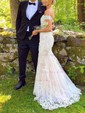 Mermaid Off-the-shoulder Tulle Prom Dresses With Appliques