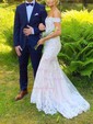 Mermaid Off-the-shoulder Tulle Prom Dresses With Appliques
