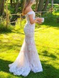 Mermaid Off-the-shoulder Tulle Prom Dresses With Appliques