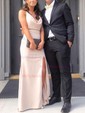 Mermaid Cowl Neck Stretch Crepe Backless Prom Dresses