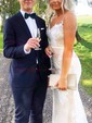 Mermaid Sweetheart Lace Tulle Prom Dresses With Appliques