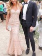 Mermaid Sweetheart Lace Tulle Prom Dresses With Appliques