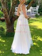 Ball Gown/Princess Sweep Train Sweetheart Lace Tulle Appliques Lace Prom Dresses