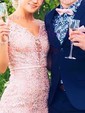 Sparkle Appliques Satin Bodycon Knee-Length Homecoming Dresses