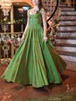 Ball Gown/Princess Sweep Train Sweetheart Satin Bow Prom Dresses