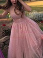 Ball Gown Sweetheart Tulle Prom Dresses With Ruched