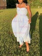 A-line Sweetheart Tulle Prom Dresses With Ruched