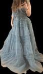 Ball Gown/Princess Sweep Train Sweetheart Tulle Tiered Prom Dresses