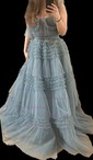 Ball Gown Sweetheart Tulle Ruffle Tiered Prom Dresses