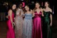 A-line V-neck Satin Prom Dresses With Ruched