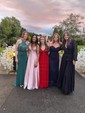 A-line V-neck Satin Prom Dresses With Ruched