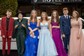 Ball Gown V-neck Floor-length Tulle Prom Dresses