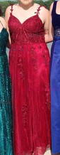 A-line Sweetheart Tulle Corset Prom Dresses With Appliques