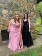A-line Sweetheart Tulle Corset Prom Dresses With Appliques