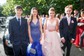 Princess V-neck Tulle Ruffle Prom Dresses