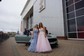 Princess V-neck Tulle Ruffle Prom Dresses