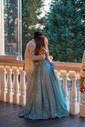 Ball Gown V-neck Sparkly Sequin Prom Dresses