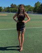 Petite Bodycon Stretch Crepe Fringe Homecoming Dresses