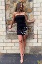 Petite Bodycon Stretch Crepe Fringe Homecoming Dresses