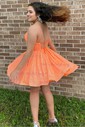 Sparkly Skater Sequin Lace-up Homecoming Dresses