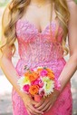 Corset Daffodil Bodycon Satin Appliques Homecoming Dresses