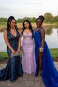 Trumpet/Mermaid Sweep Train V-neck Sequined Prom Dresses